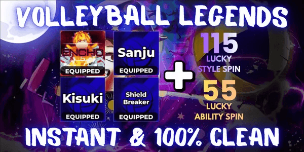 Account 1 EVO + 3 Secret (Encho, Sanju, Kisuki + Shield Breaker) - Volleyball Legends