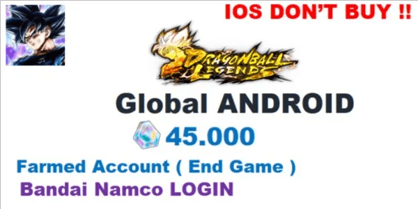 Gacha Account Dragon Ball Legends Lite edition
