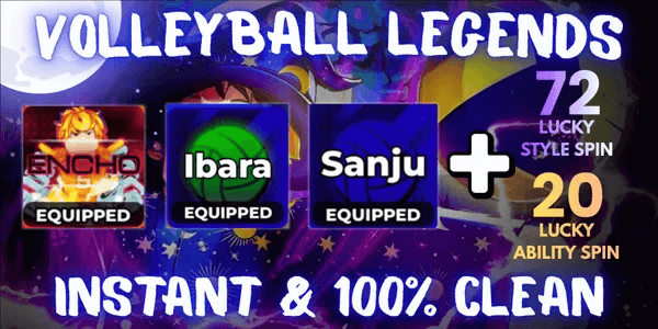 Akun 1 EVO + 2 Secret (Encho, Ibara, Sanju) - Volleyball Legends