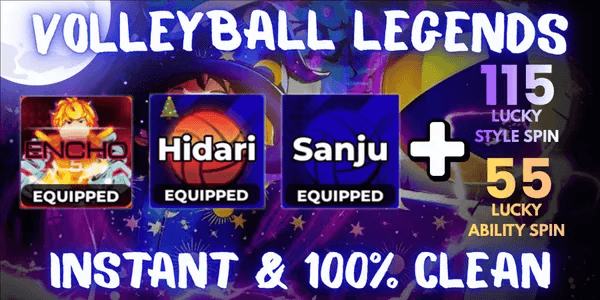 Akun 1 EVO + 2 Secret (Encho, Hidari, Sanju) - Volleyball Legends