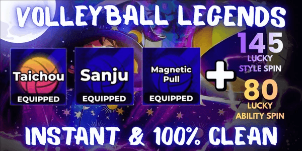 Akun 2 Secret Style + 1 Secret Ability (Taichou, Sanju + Magnetic Pull) - Volleyball Legends