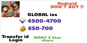 Gacha Account One Piece Bounty Rush Global iOS Lite