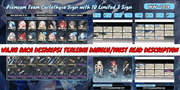 [SEA] 11 Limit 3 Sign. Aemeath Sign + Lynae + Cartethyia Sign + Chisa + Ciacconna + XY Sign + Qiuyuan + Carlotta + Etc. WW1014 [BACA DESK]