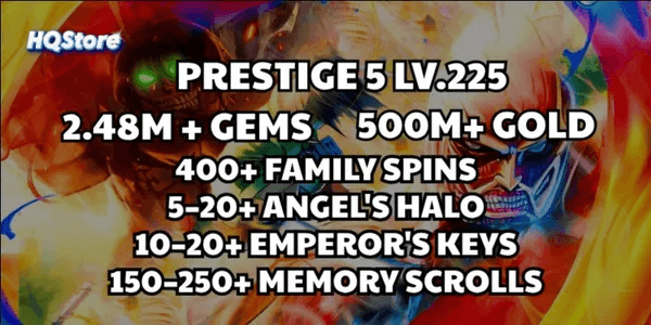 AOTR Prestige 5 Account | Many Bonuses - Attack on Titan Revolution