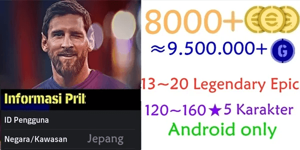 Akun Starter Coin eFootball-7