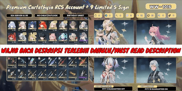 [SEA]10 Limit 5 Sign. Cartethyia RC5 Sign + Mornye + Lynae + Iuno + Augusta Sign + Camellya RC1 Sign +Jinhsi Sign +Etc. WW1016 [BACA DESK]