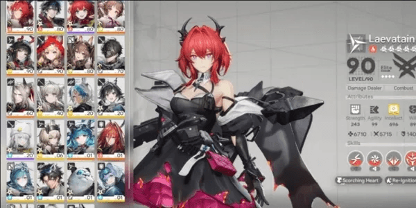 Laevatain + Sign + Gilberta  P1 + Sign + Rossi + Sign + Fangyi LVL 56 SERVER ASIA