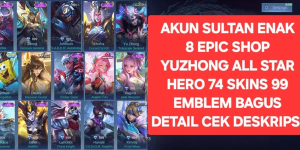 CHEAP SULTAN ACCOUNT LUXURY SKIN GREAT EMBLEM VERY NICE RANKED