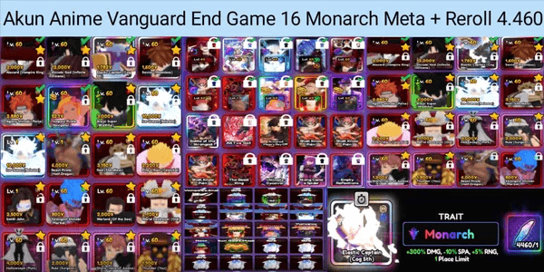 Anime Vanguard Monarch Meta Account