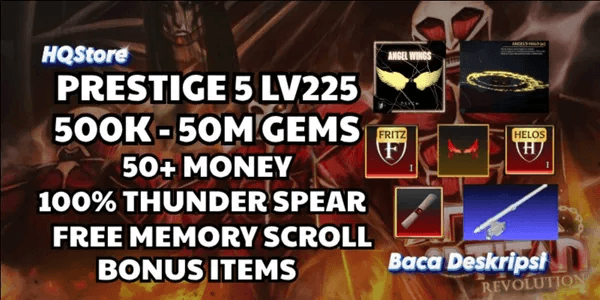 AOTR Account Many Bonuses | 30% Discount | Super Cheap - Attack on Titan Revolution