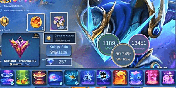 Gambar Product HANDSOME ML ACCOUNT GOJO + NARUTO LEGEND SKIN 3 (GUSION + FRANCO) 1 MAGIC WHEEL