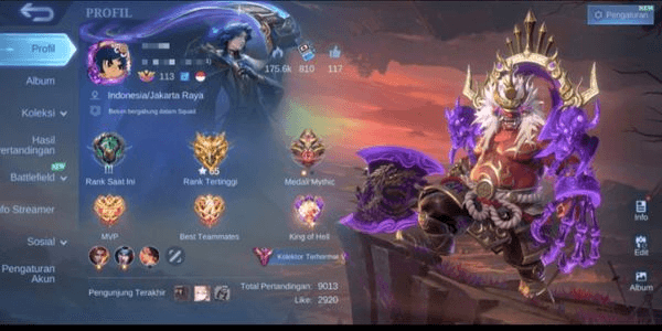 Gambar Product amz94 menjual akun mewah,Skin Franco legend,skin lainnya keren dan mewah,efek keren dan banyak,emot banyak,wr bagus,item melimpah,mumer aja kak