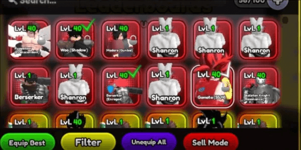 Top leaderboard level account & infinite