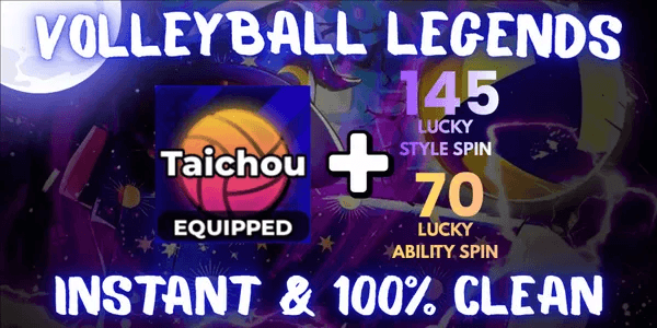 Secret Taichou Account (Limited) + 215 Lucky Spin - Volleyball Legends