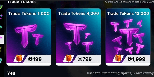 1000 TRADE TOKEN (VIA TRADE)