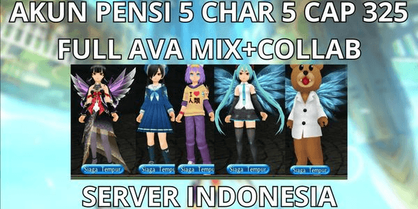 Gambar Product RETIRING ACCOUNT 5 CHAR 5 CAP MAX LVL 325 INDONESIA SERVER, FULL AVA MIX+COLLAB, READY TO USE+RESET, VIA MQ, ANTI HACKBACK, SUPER CHEAP