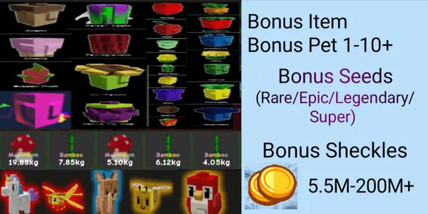 Grow A Garden 2 Account - Bonus Sheckles