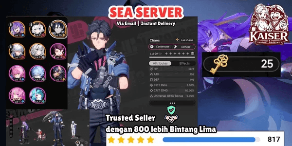 Cheap Account (SEA Server) HL3 Chaos, Baicang, Sakiri, Fadia + 1x S-Rank Sign Arc Selection, 2 Box S-Rank Selector On | NTE Neverness to Everness
