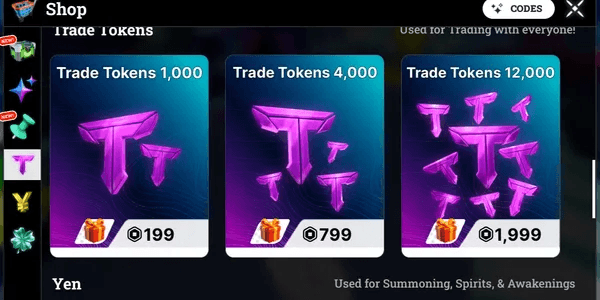 4000 TRADE TOKEN (VIA TRADE)