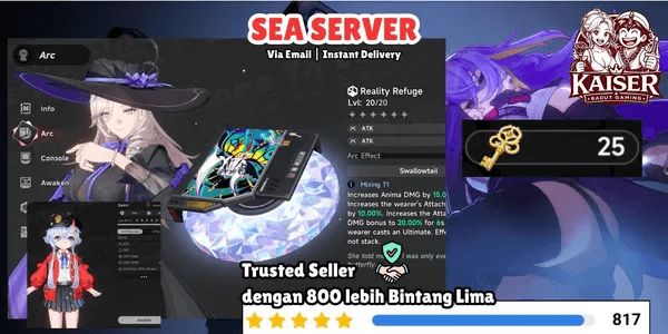 Cheap Account (SEA Server) HL3 Jiuyuan+Sign Arc, Sakiri + 1x S-Rank Sign Arc Selection, 1 Box S-Rank Selector On | NTE Neverness to Everness