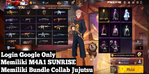 CHEAP AND SAFE NEWBIE FREE FIRE ACCOUNT 100%