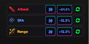 ANIME VANGUARDS > FULL GODLY STAT | 1 SET GODLY STAT [DMG, SPA, RANGE]