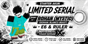 Starter Account Limited Serial Shiny Rohan (Mystic) (Gohan Blanco Beast) + Bonus || Universal Tower Defense X (UTDX) ||