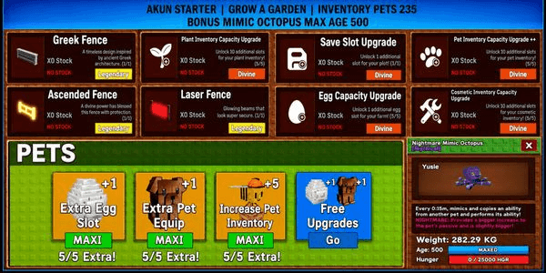 Gambar Product Grow A Garden | Account Starter Collection 7 | As Per Picture
