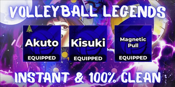 Akun 2 Secret Style + 1 Secret Ability (Twins, Kisuki + Magnetic Pull) - Volleyball Legends