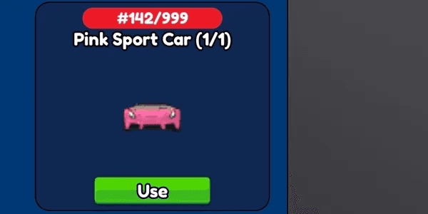 [SERIAL] Pink Sport Car #142 CLEAN - Bid Battles Roblox