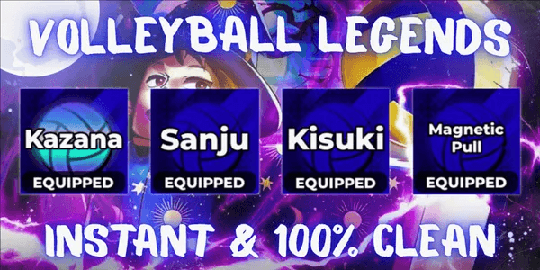 Akun 3 Secret Style + 1 Secret Ability (Kazana, Sanju, Kisuki + Magnetic Pull) - Volleyball Legends