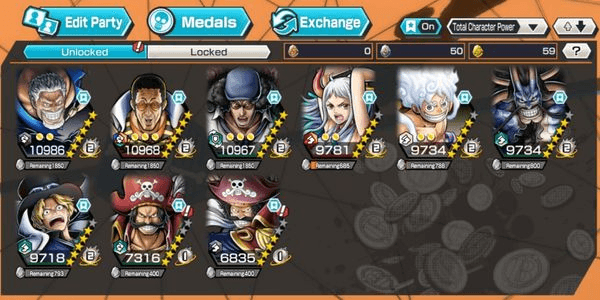LVL 36 - HB 9 - 9 EX META 4 MAX - GARP MAX - KIZARU MAX - KUZAN MAX - YAMATO - LUFFY V2 - KAIDO - SABO - ROGER V1 V2 - SUPPORT 148 - BR162