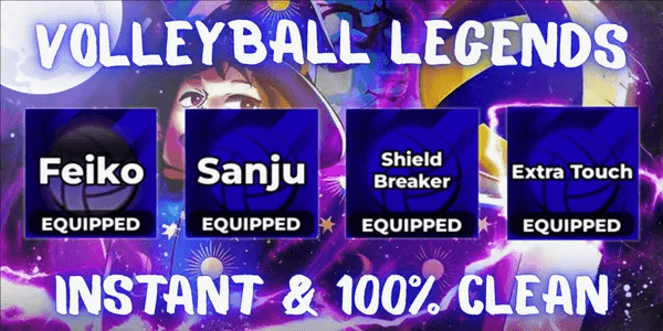 Account 2 Secret Style 2 Secret Ability (Feiko, Sanju + Shield Breaker, Extra Touch) - Volleyball Legends