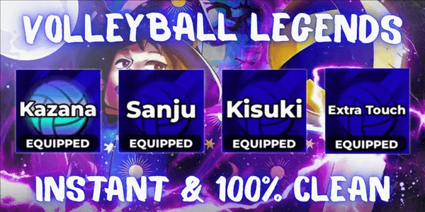 Akun 3 Secret Style + 1 Secret Ability (Kazana, Sanju, Kisuki + Extra Touch) - Volleyball Legends