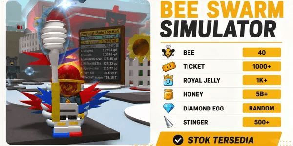 Akun 40 Bee | Bee Swarm Simulator