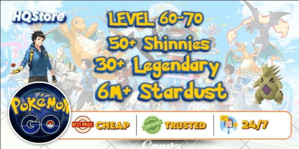 Gambar Product Account Level 60-70 | 50+ Shinies | 30+ Legendary | 6M+ Stardust - Pokemon GO