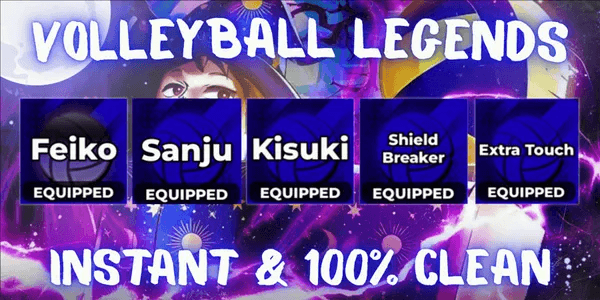 Akun 3 Secret Style + 2 Secret Ability (Feiko, Sanju, Kisuki + Shield Breaker, Extra Touch) - Volleyball Legends