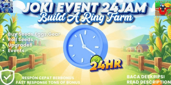 Gambar Product Joki 24-Hour Farming Event | Build A Ring Farm