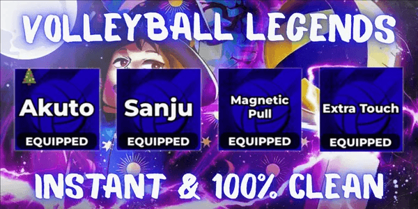 Akun 2 Secret Style + 2 Secret Ability (Twins, Sanju + Magnetic Pull, Extra Touch) - Volleyball Legends