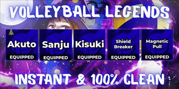 Akun 3 Secret Style + 2 Secret Ability (Twins, Sanju, Kisuki + Shield Breaker, Magnetic Pull) - Volleyball Legends