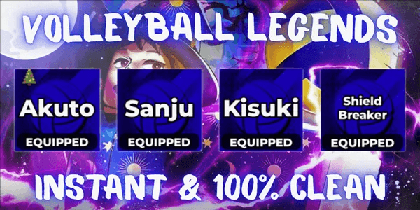Akun 3 Secret Style + 1 Secret Ability (Twins, Sanju, Kisuki + Shield Breaker) - Volleyball Legends