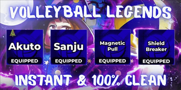 Akun 2 Secret Style + 2 Secret Ability (Twins, Sanju + Shield Breaker, Magnetic Pull) - Volleyball Legends