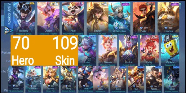 Akun GG Mobile Legends PROMO MURAH (#96)