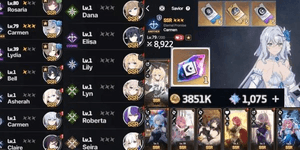 ASIA 20SSR Inc Arcana Premium Account Saviors MLB Wed Carmen + LB1 Rosaria + LB1 Lydia + LB1 Bell ETC