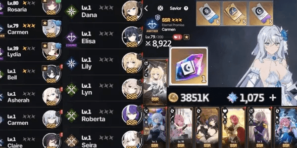 ASIA 20SSR Inc Arcana Premium Account Saviors MLB Wed Carmen + LB1 Rosaria + LB1 Lydia + LB1 Bell ETC