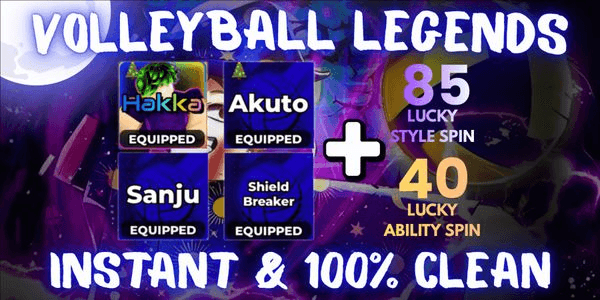 Gambar Product Akun 1 Ultra + 3 Secret (Hakka, Twins, Sanju + Shield Breaker) - Volleyball Legends