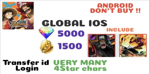 Gacha Account One Piece Bounty Rush Global