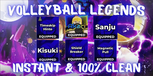 Account 1 Ultra + 5 Secret (Akari, Timeskip Hinto, Sanju, Kisuki + Shield Breaker, Magnetic Pull) - Volleyball Legends