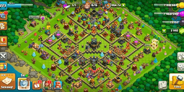 TOWN HALL 17 SEMI MAX | HERO MAX 4 (100/100/75/75/50/1) | EPIC SKILL AVAILABLE 12 | GOLD SKIN AVAILABLE 14 | NIGHT VILLAGE VERY WELL MAINTAINED