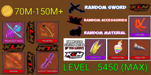 Akun King Legacy Max - Bloodmoon Twins - Authentic Triple Katana - Muramasa - Ethereal - Hell Sword - Random Sword/accessories/material